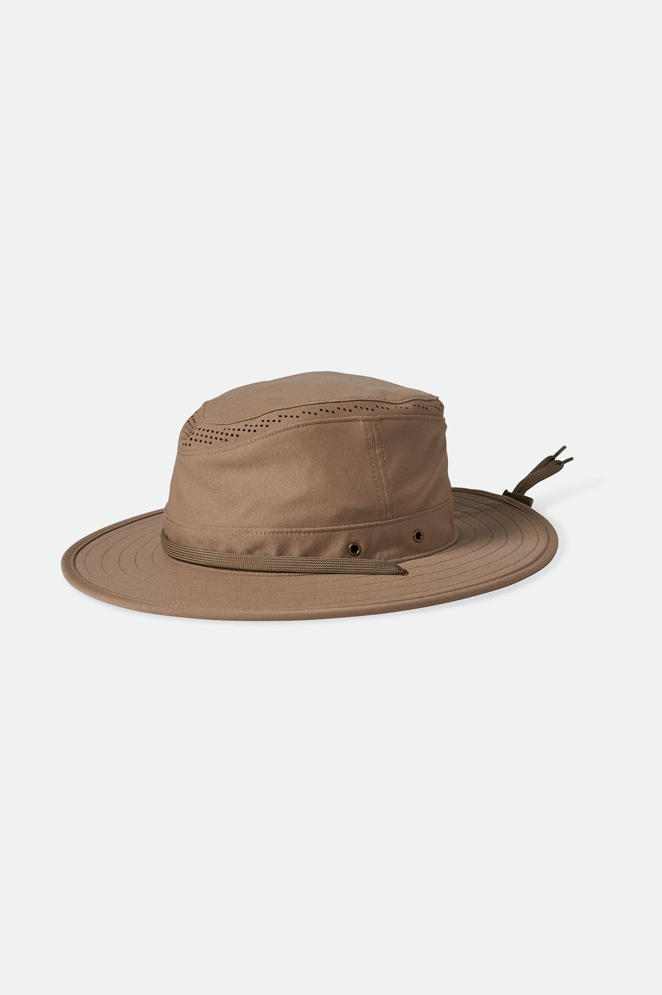 Brixton Unisex Coolmax Packable Safari Bucket Hat - Khaki | Profile
