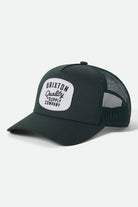Unisex Hubal NetPlus Trucker Hat in the color Primal Green/Primal Green - Front Product View