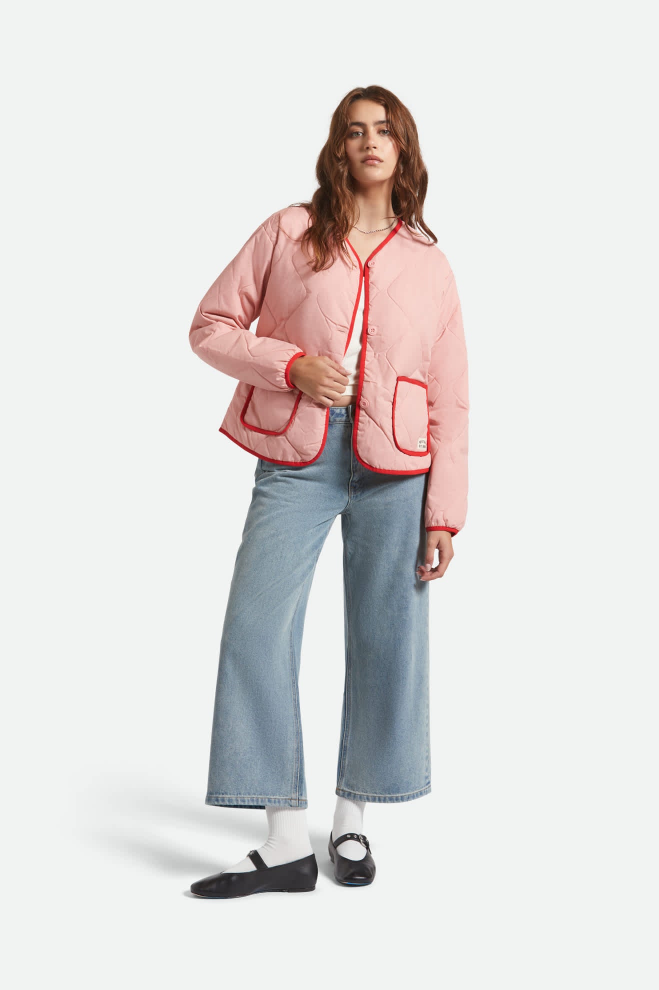 Women's Delilah Quilted Jacket in the color Mellow Rose - Additional Fit image
