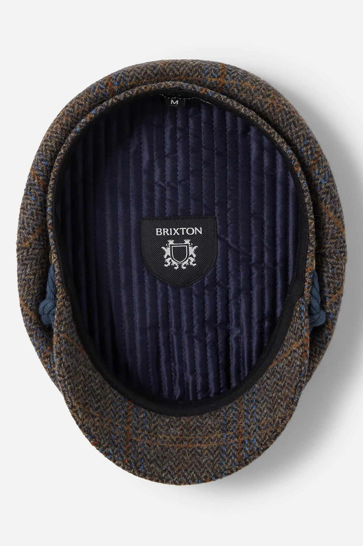 Unisex Fiddler Fisherman Cap in the color Slate Blue/Sepia/Orange - Additional Laydown image