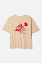 Women's Sweet Treat Oversized Boyfriend T-Shirt in the color Whitecap - Front Product View