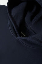 Men's Embroidered Heavyweight Oversized Hoodie in the color Mood Indigo - Additional Laydown image