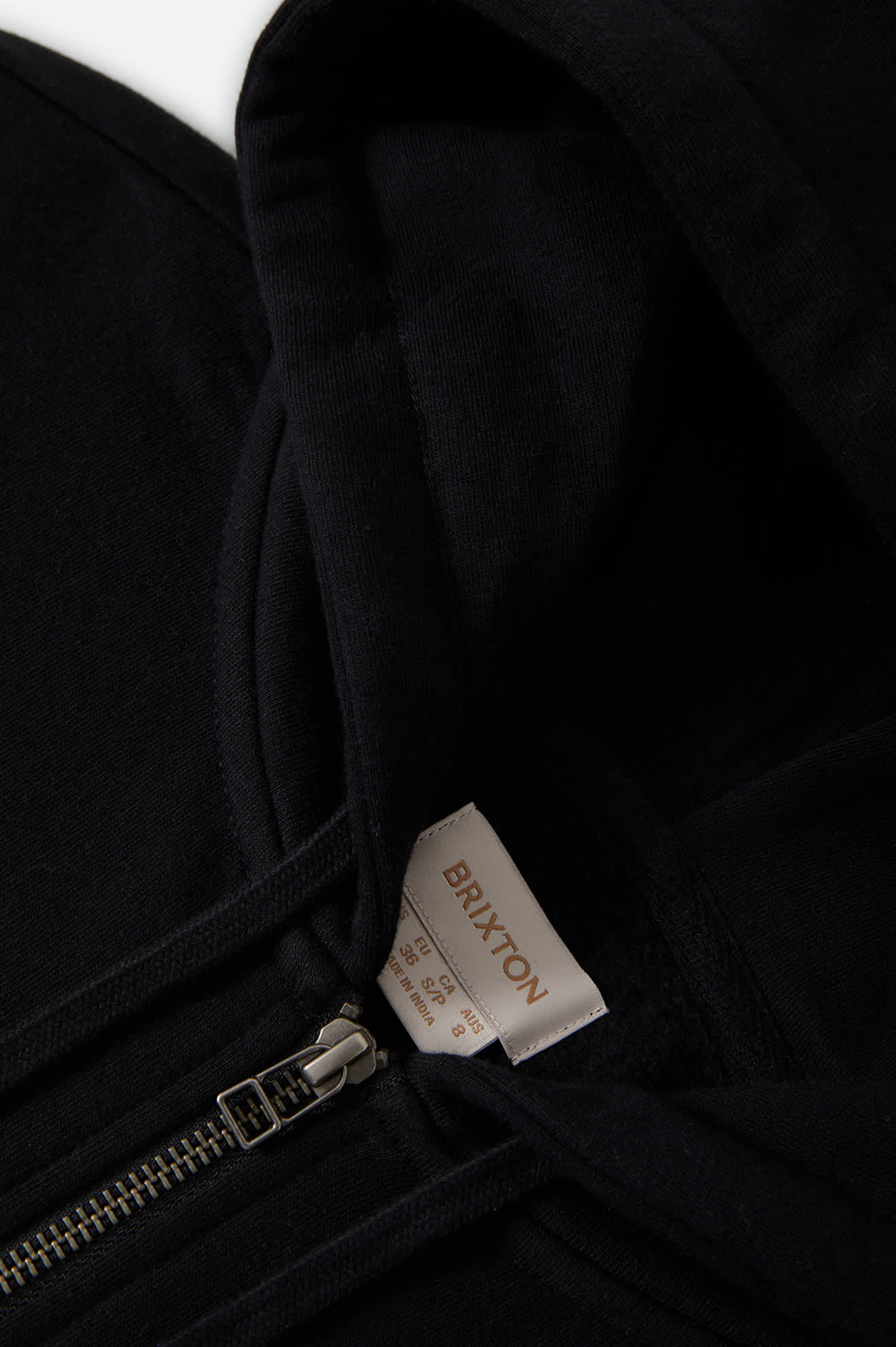 Women's Always Late Full Zip Hoodie in the color Black - Additional Laydown image