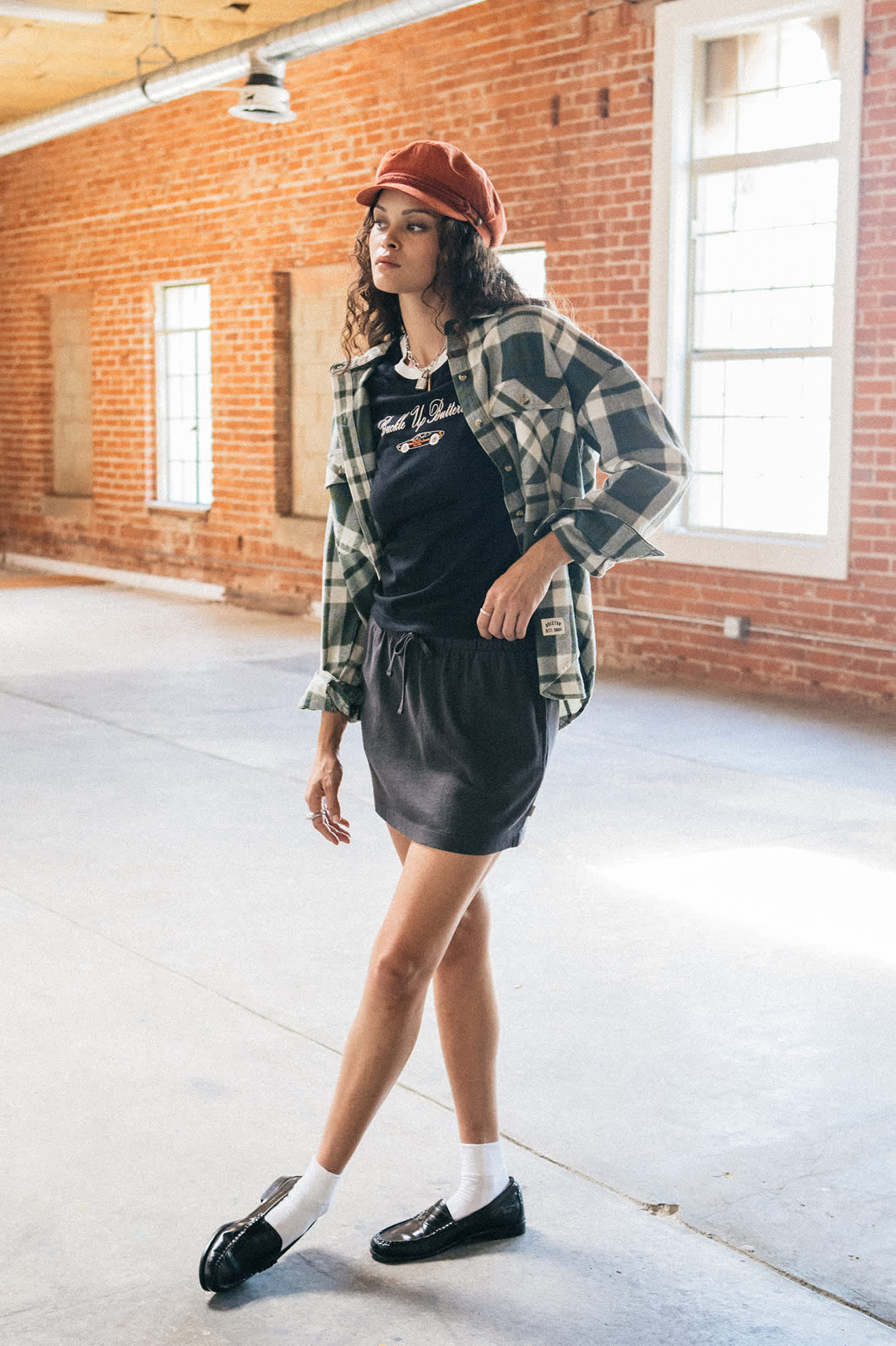 Women's Bowery Vintage L/S Overshirt in the color Green/Blue - Men's Lifestyle image