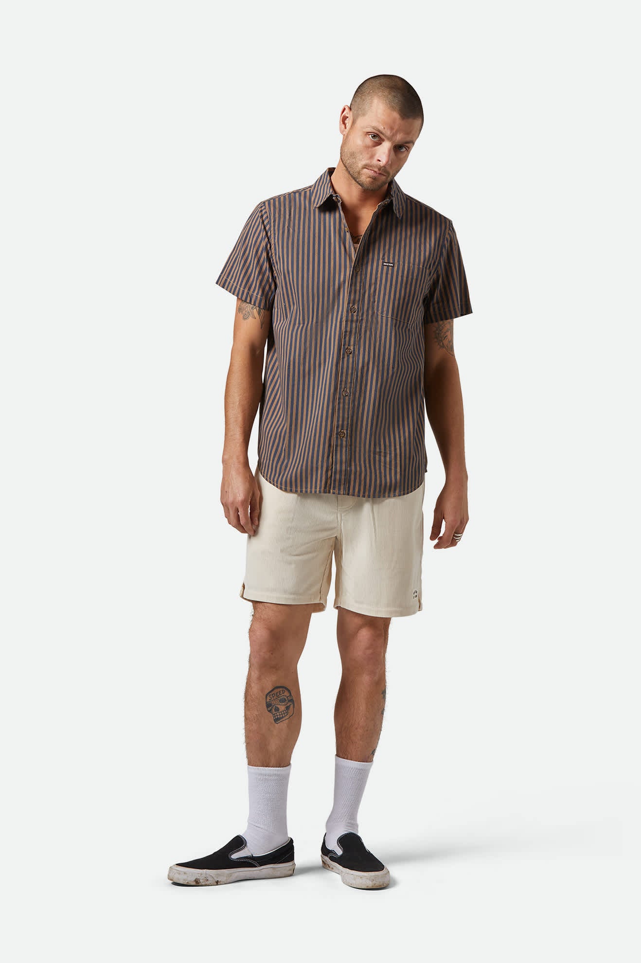 Men's Everyday Corduroy Short in the color Whitecap - Additional Fit image