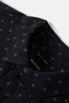 Men's Charter Print Short Sleeve Shirt in the color Future Grey Diamond Tile - Additional Laydown image