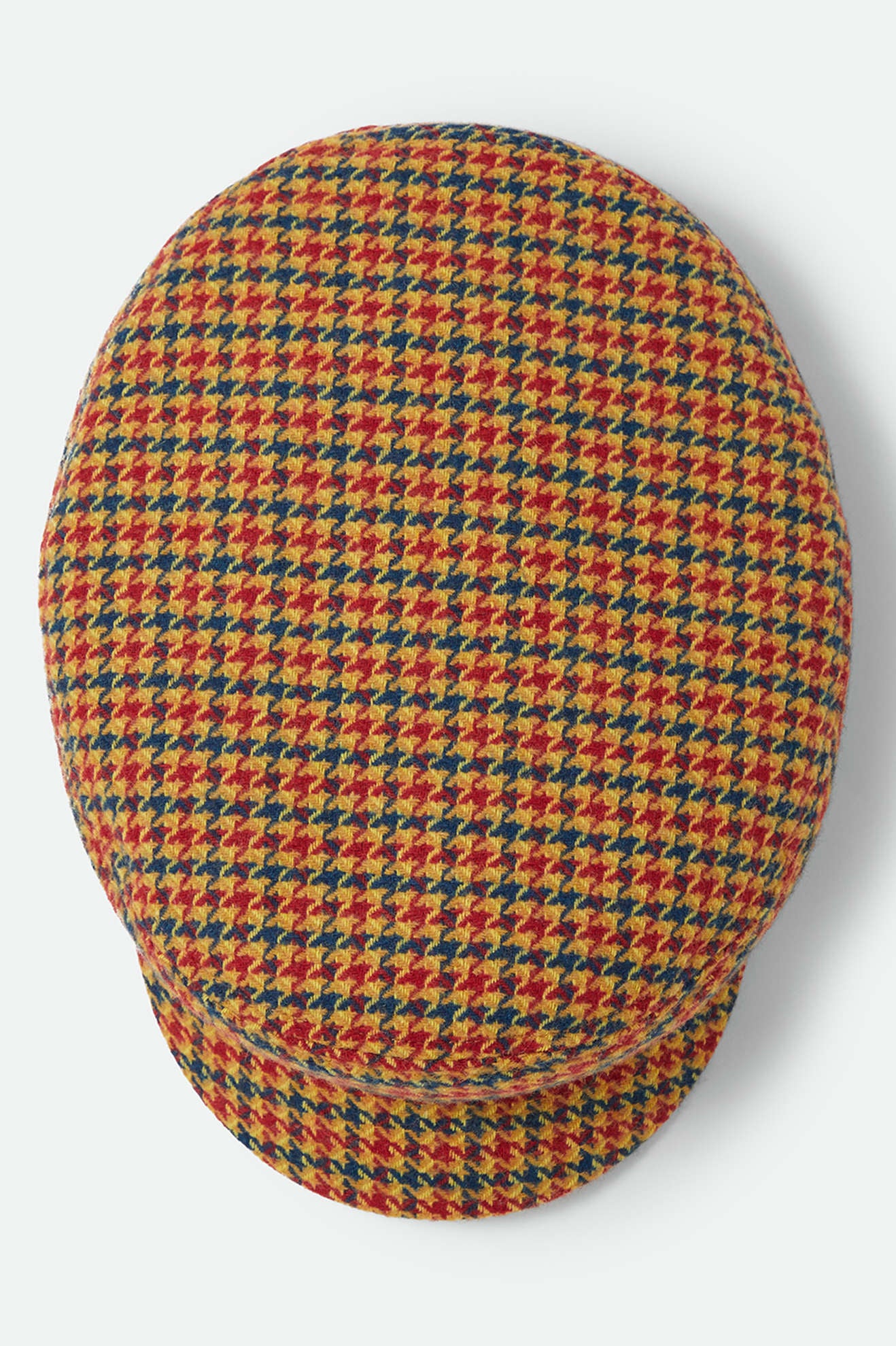 Unisex Fiddler Fisherman Cap in the color Taupe/Orange/Royal - Additional Laydown image