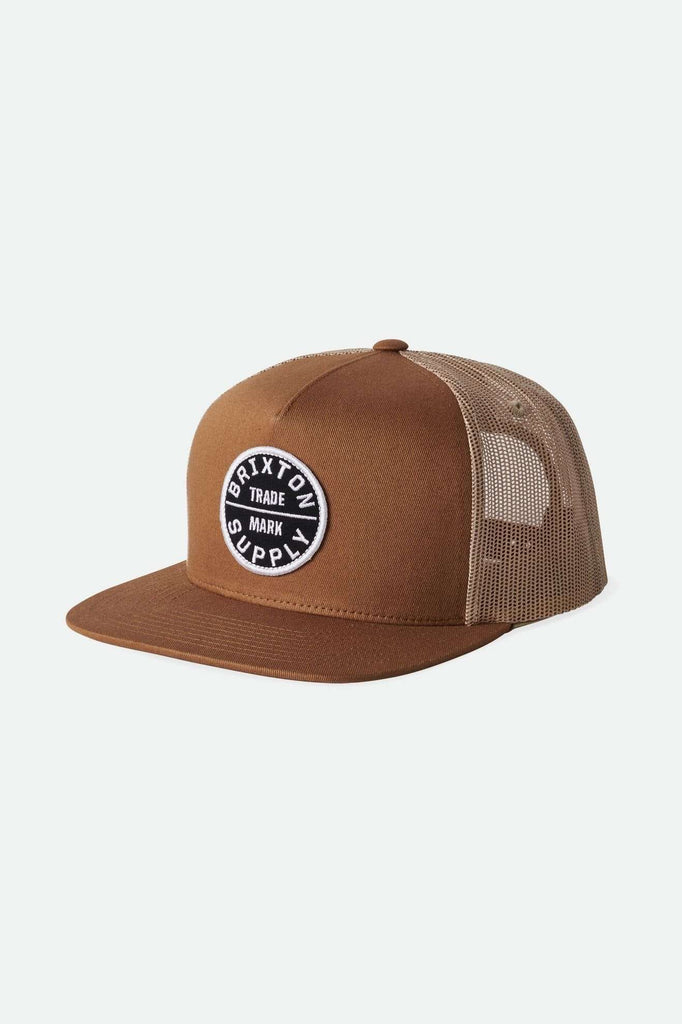 Brixton Unisex Oath Trucker Hat - Tan/Light Tan | Main