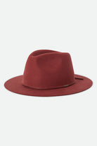 Unisex Wesley Fedora in the color Dark Brick/Dark Brick - Front Product View