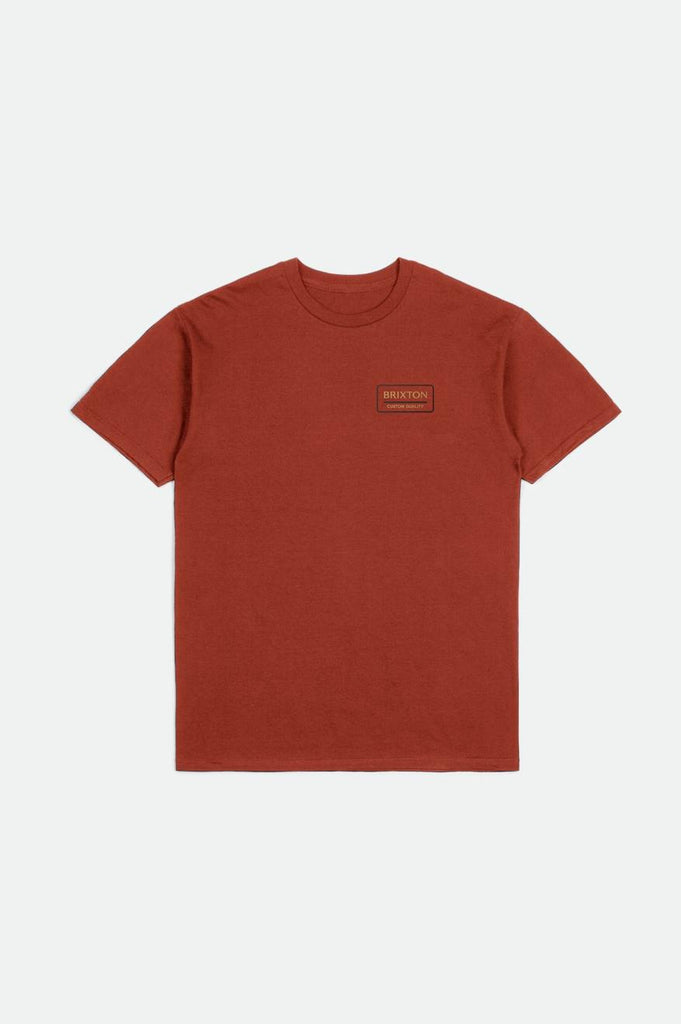 Brixton Palmer Proper S/S Standard Tee - Barn Red/Antelope/Washed Black