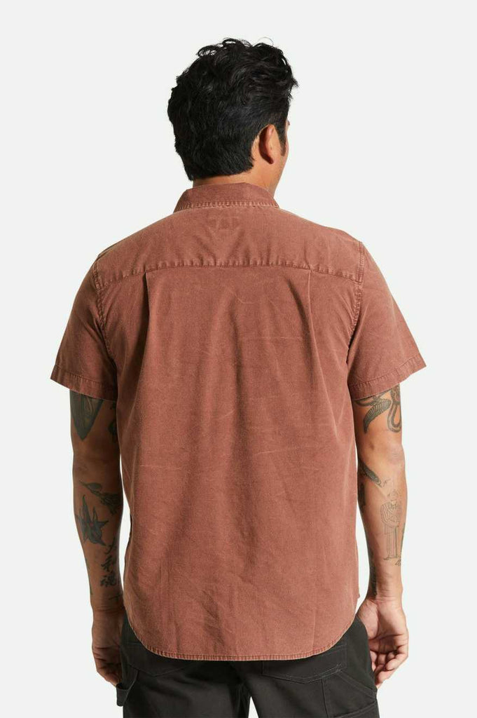 Men's Fit, Back View | Charter Sol Wash S/S Woven Shirt - Sepia Sol Wash
