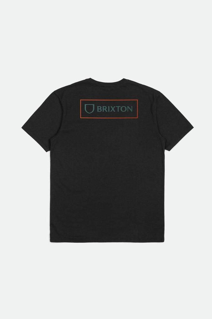 Brixton Alpha Block S/S Tailored Tee - Black/Paradise Orange/Spruce