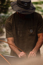 Men's Journey Short Sleeve Pocket T-Shirt in the color Olive Tiger Camo - Men's Lifestyle image