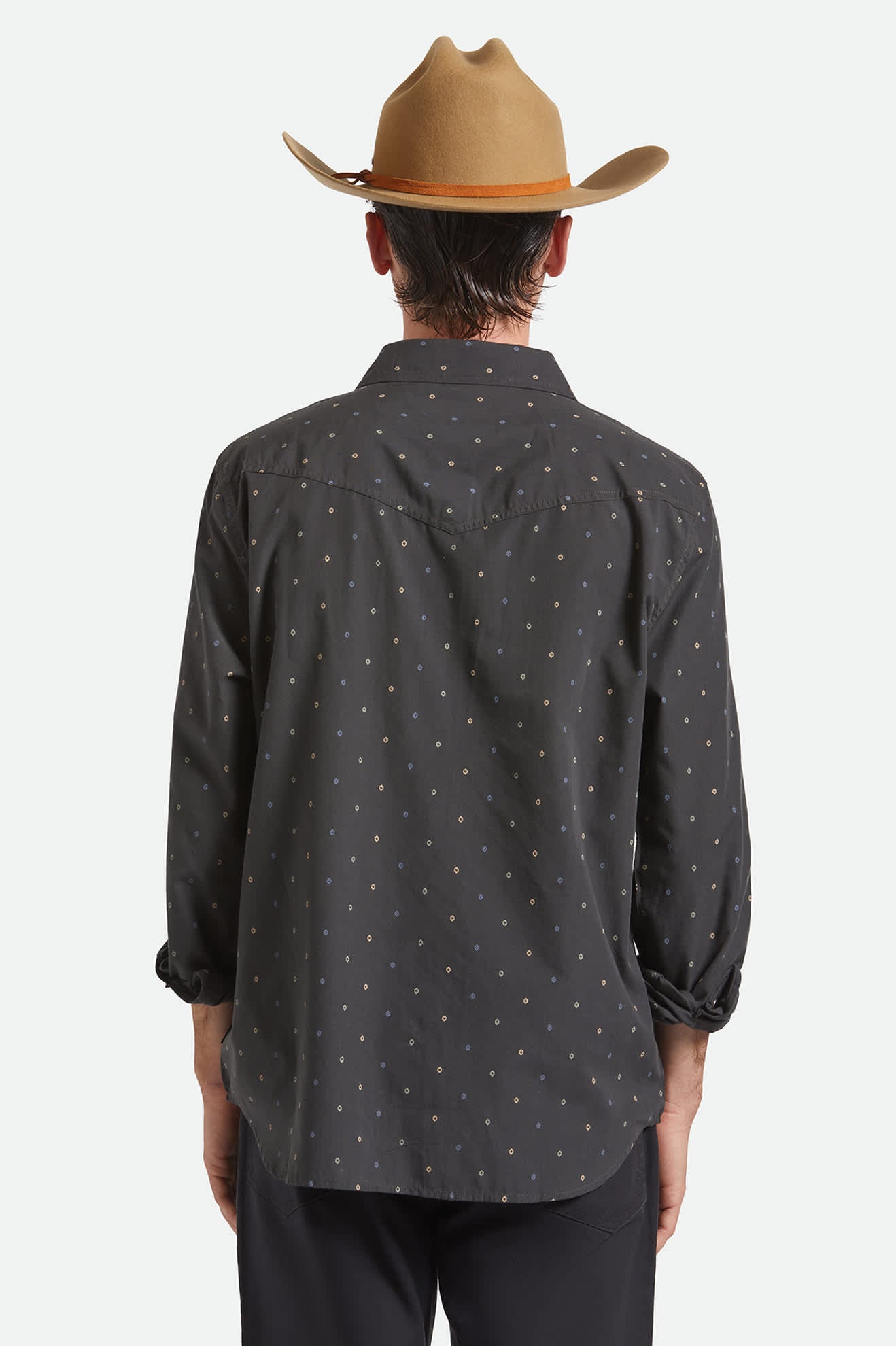 Unisex Laredo Branded Cowboy Hat in the color Antique Bronze - Men's Back View