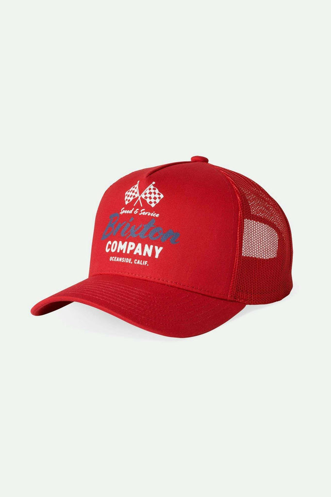 Brixton Unisex Wayburn Medium Profile Mesh Cap - Casa Red | Main