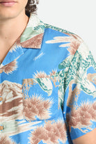 Men's Rainier X Brixton Short Sleeve Shirt in the color Blue Sky - Additional Fit image
