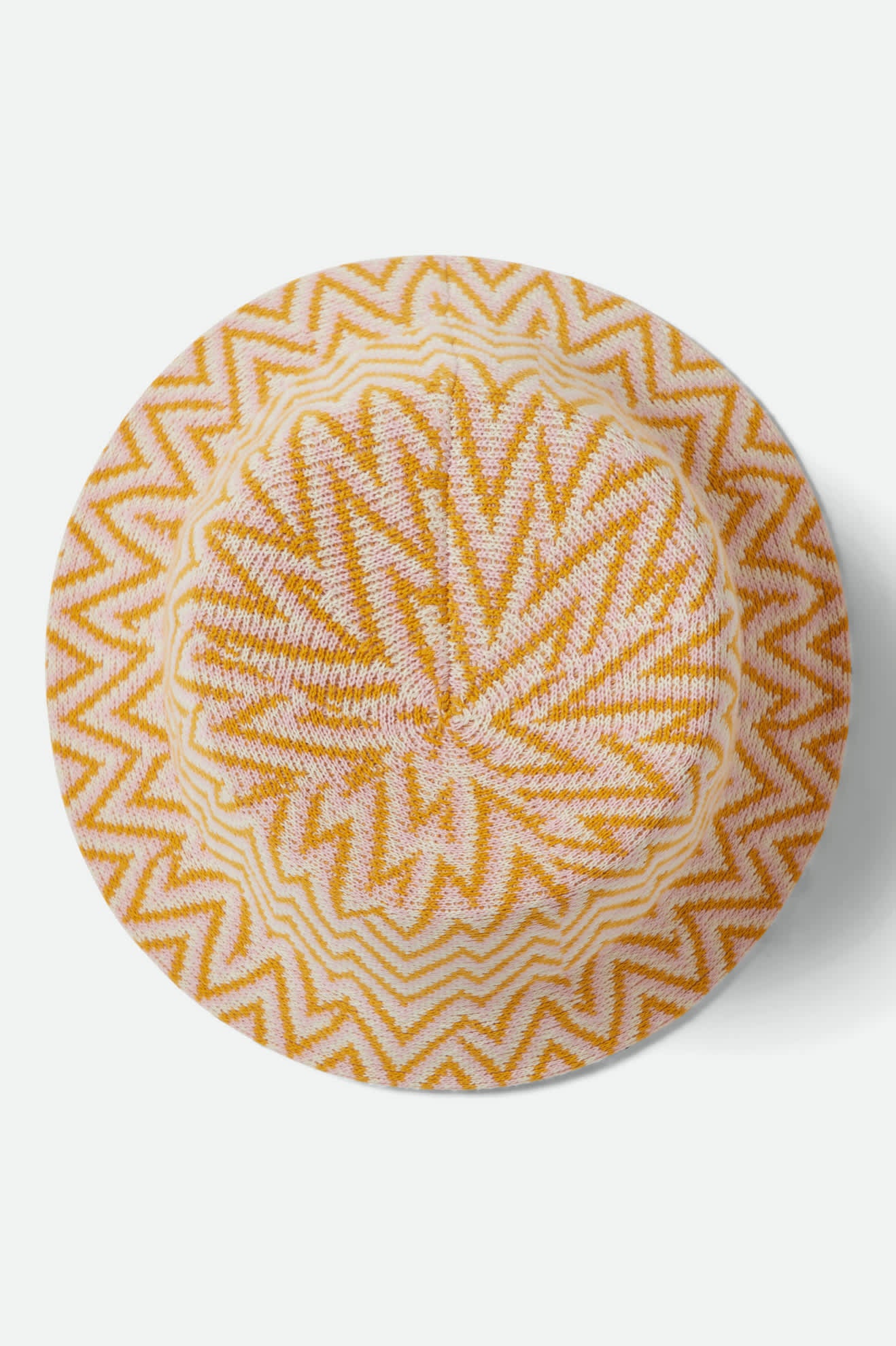 Women's Lisboa Knit Packable Bucket Hat in the color Multi Color Zigzag - Additional Laydown image