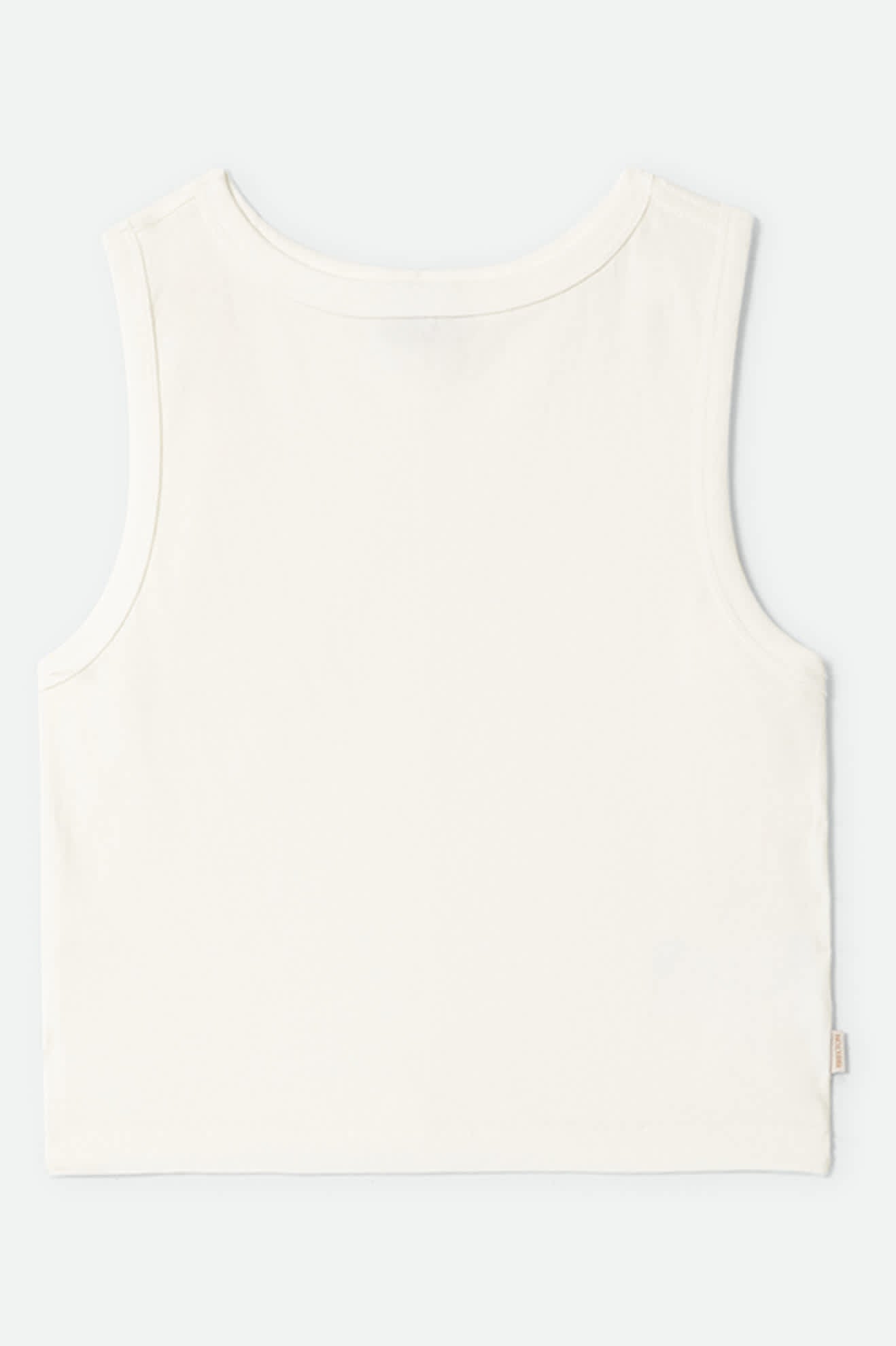 Women's Carefree Organic Garment Dye Cropped Tank in the color Off White - Front Product View