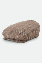 Unisex Century Barrel Snap Cap in the color Brown/Tan/Red Plaid - Front Product View