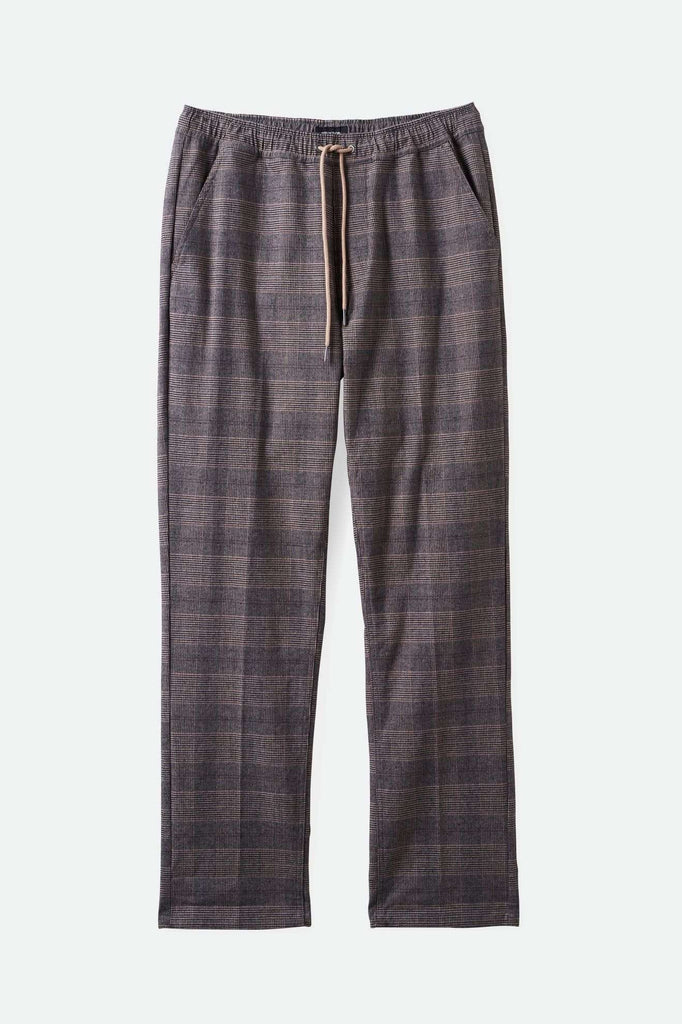 Brixton Men's Broadway Houndstooth E-waist Relaxed Pant - Brown/Cream Houndstooth | Main