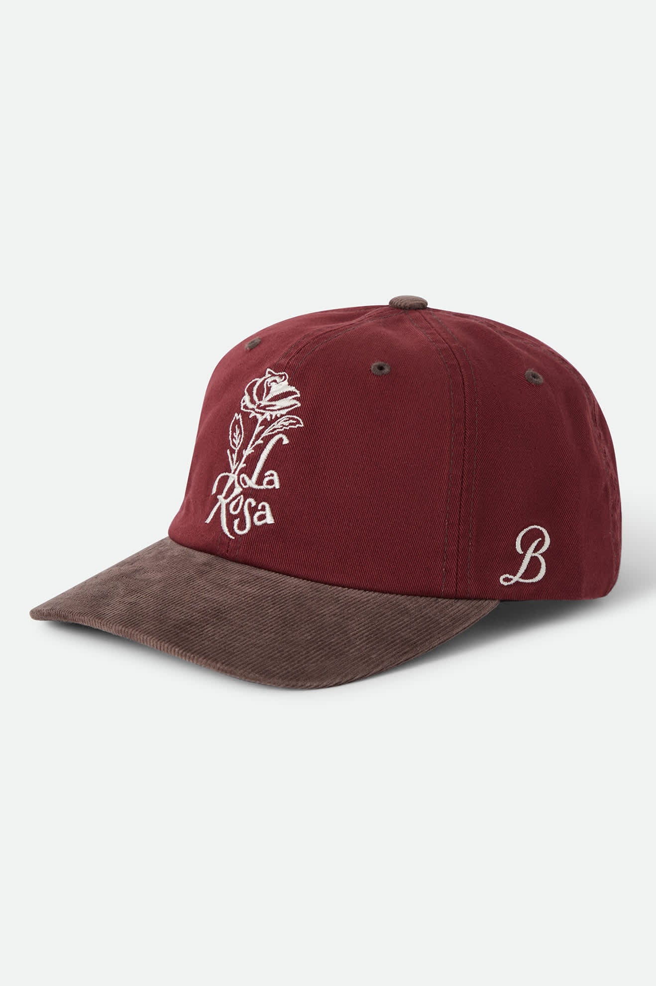 Women's La Rosa Adjustable Hat in the color Dark Brick/Walnut Brown Cord - Front Product View