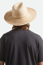 Unisex Hitch Ranch Fedora in the color Natural - Men's Back View