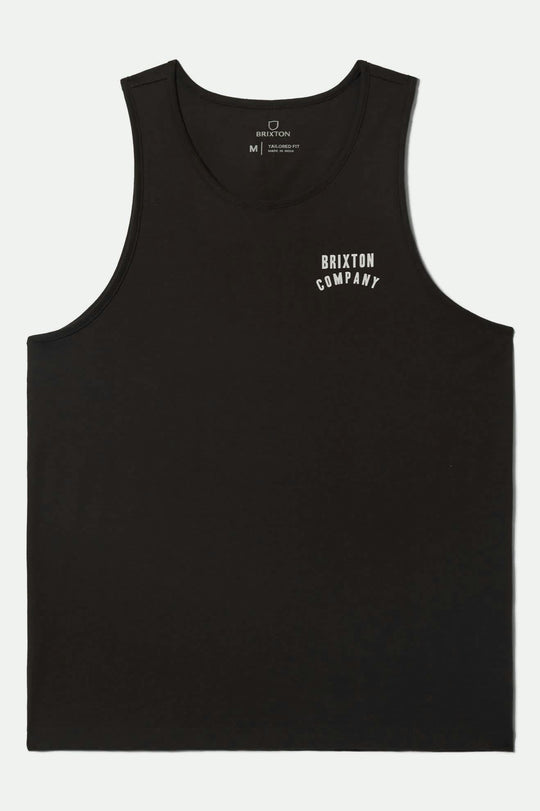 Men's Woodburn Tank Top in the color Washed Black/White/White - Front Product View