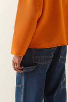 Men's 76 Chopped Crew Fleece in the color Washed Orange - Additional Fit image