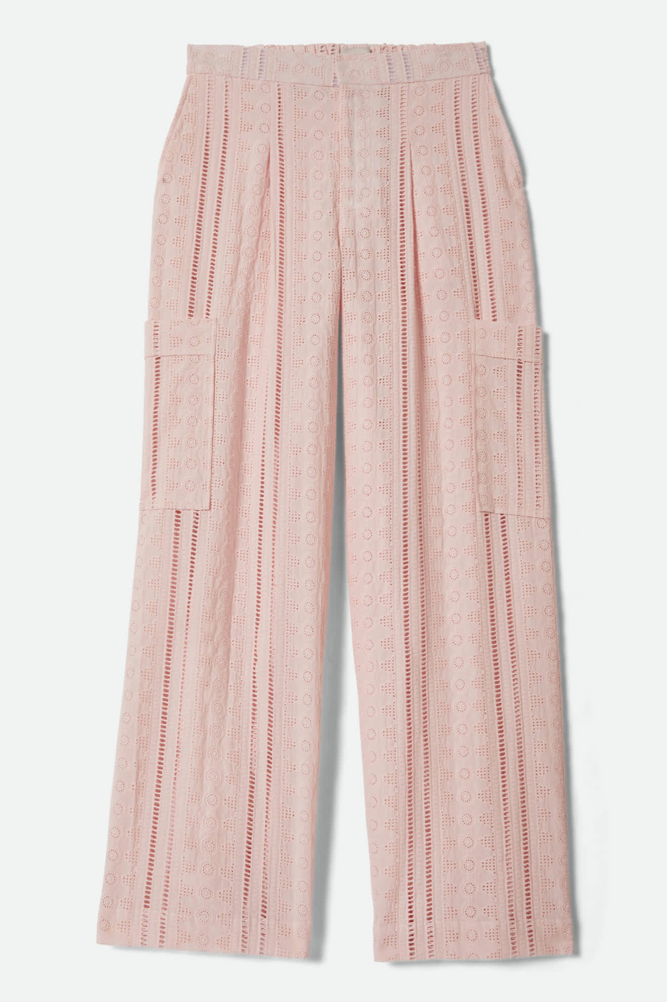 Women's The Mercer Wide Leg Trouser Pant in the color Chalk Pink - Front Product View