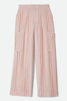 Women's The Mercer Wide Leg Trouser Pant in the color Chalk Pink - Front Product View