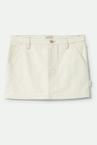 Women's Essex Painter Mini Skirt in the color Egret White - Front Product View