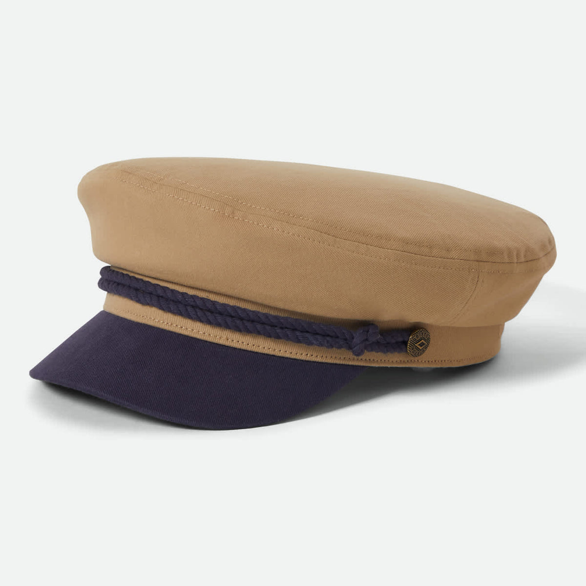 Unisex Fiddler Fisherman Cap in Sand/Washed Navy – Brixton Europe