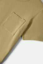 Women's Carefree Organic Garment Dye Perfect T-Shirt in the color Elm - Additional Laydown image