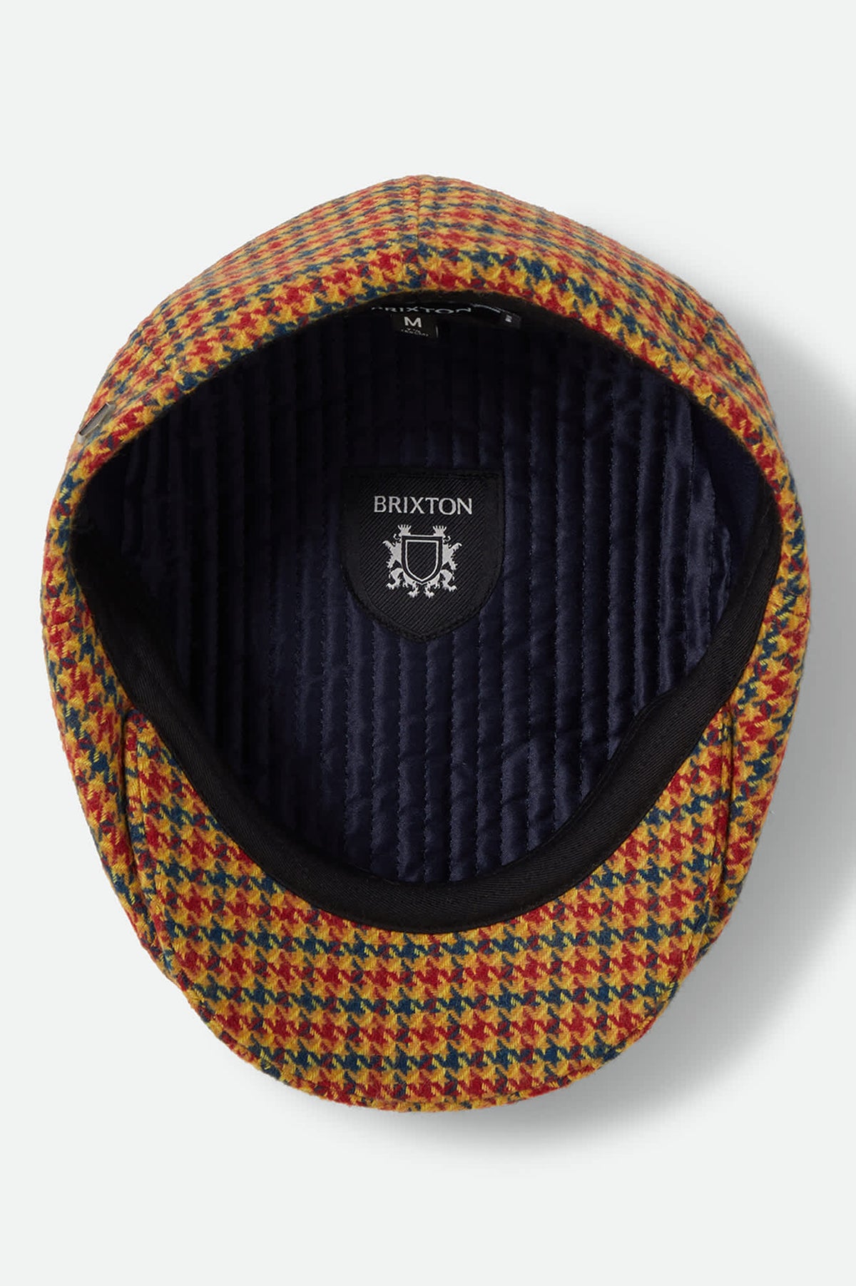 Unisex Brood Newsboy Cap in the color Taupe/Orange/Royal - Additional Laydown image