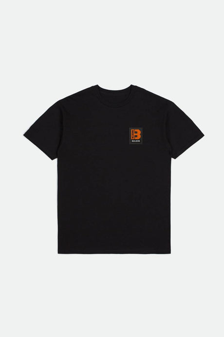 Brixton Men's Builders S/S Standard Tee - Black | Profile