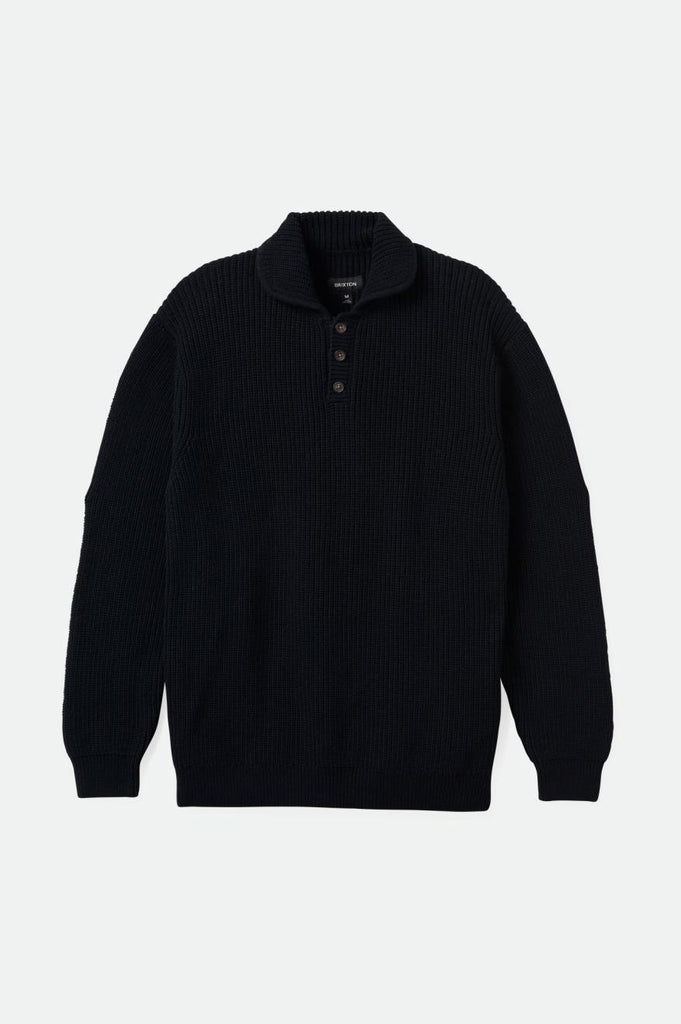 Brixton Not Your Dad's Fisherman Sweater - Black