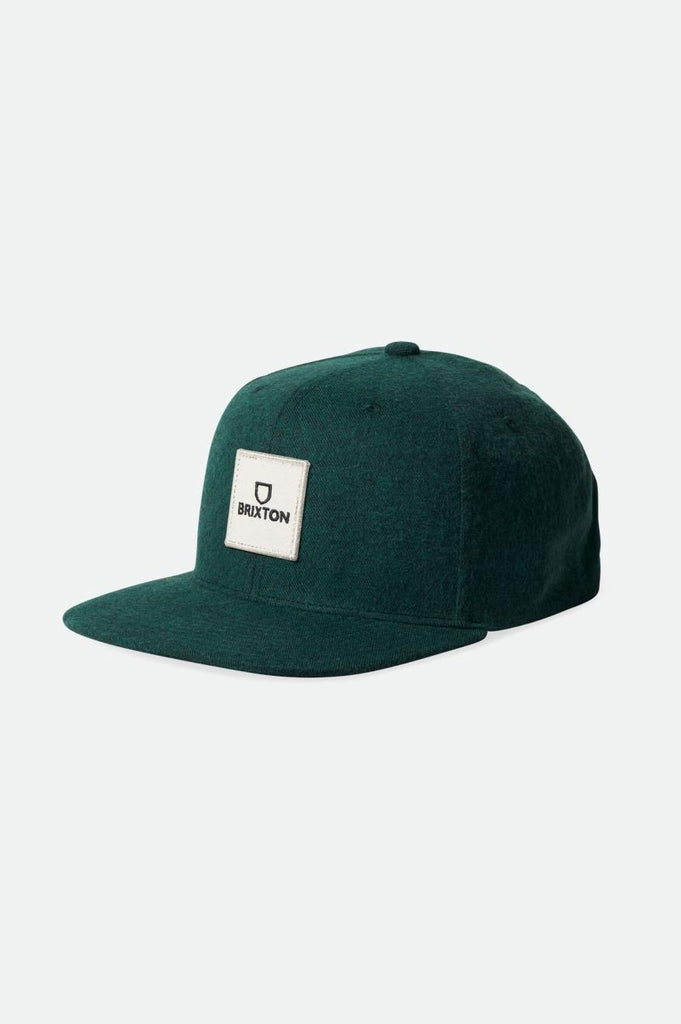 Brixton Alpha Square Netplus MP Snapback - Pine Needle/White