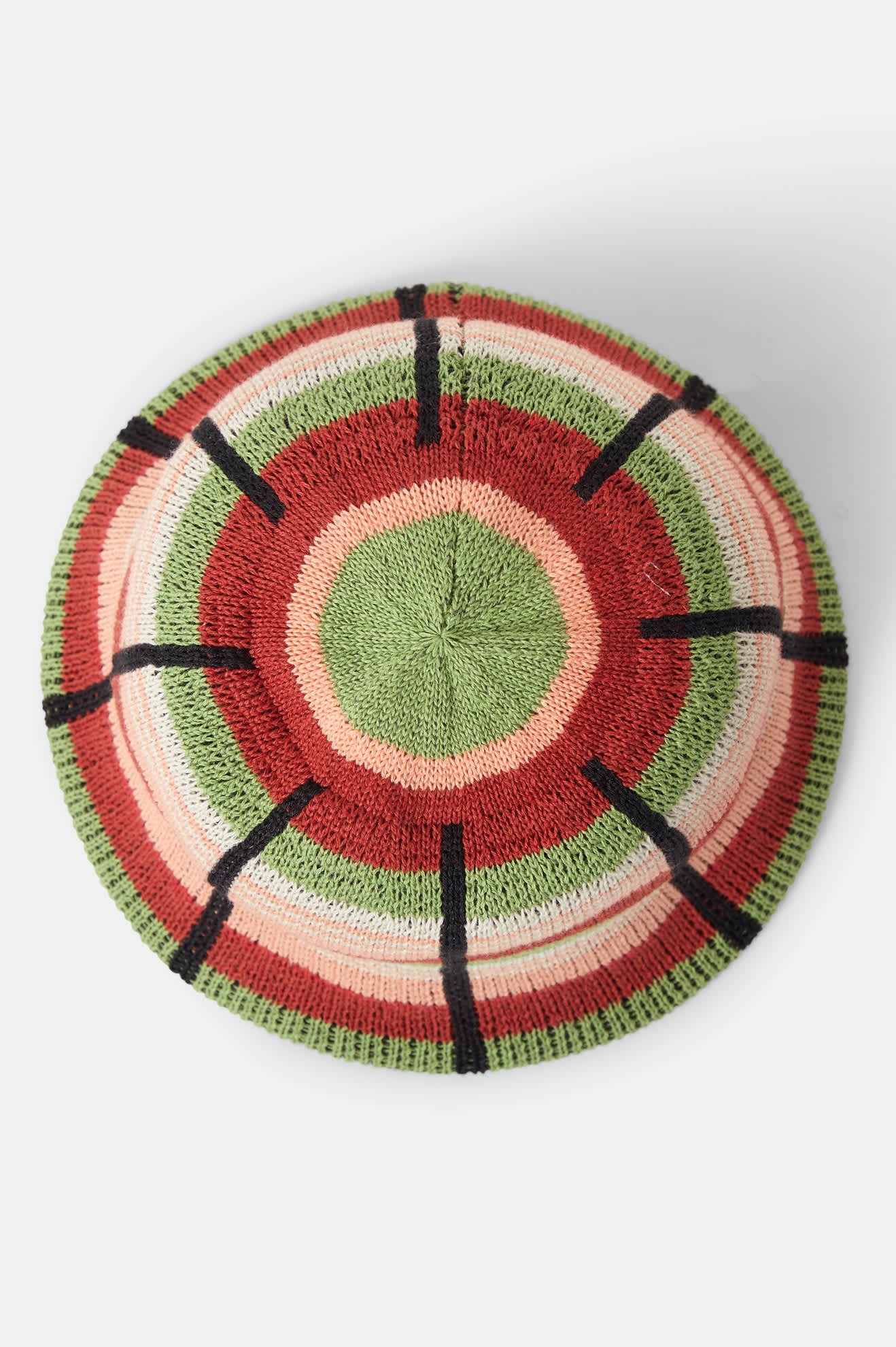 Women's Redding Knit Packable Hat in the color Peach Cobbler Multi Stripe - Additional Laydown image
