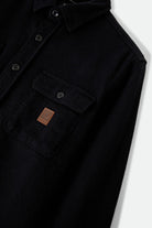 Men's Bowery Heavyweight Flannel in the color Black - Additional Laydown image