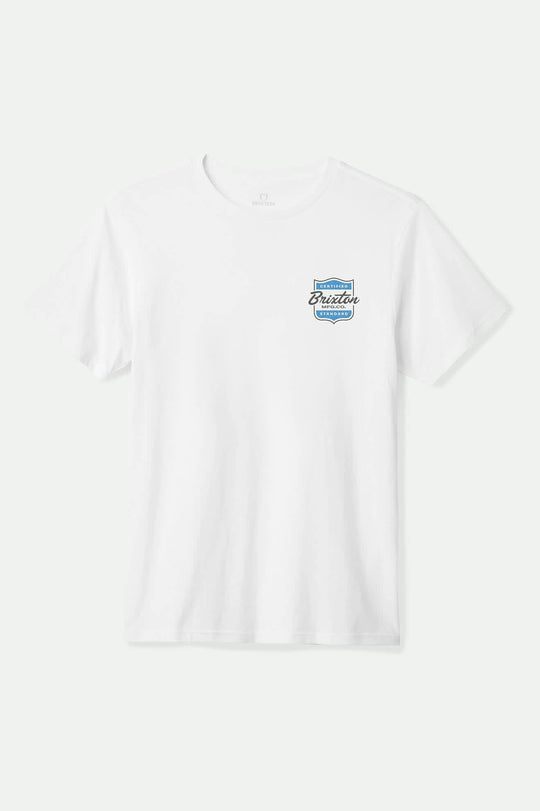 Men's Booker S/S Standard T-Shirt in the color White - Front Product View