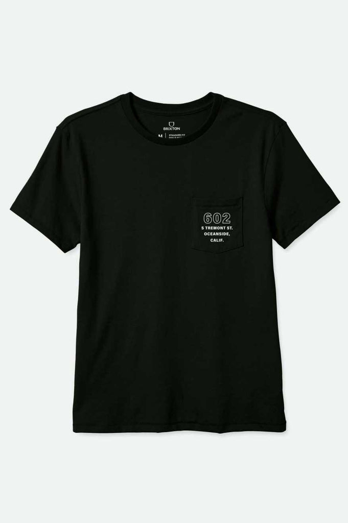 Brixton Men's Haven S/S Tailored Pocket T-Shirt - Black | Profile