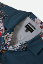 Men's Bunker Vacation Short Sleeve Camp Collar Shirt in the color Midnight Blue - Additional Laydown image