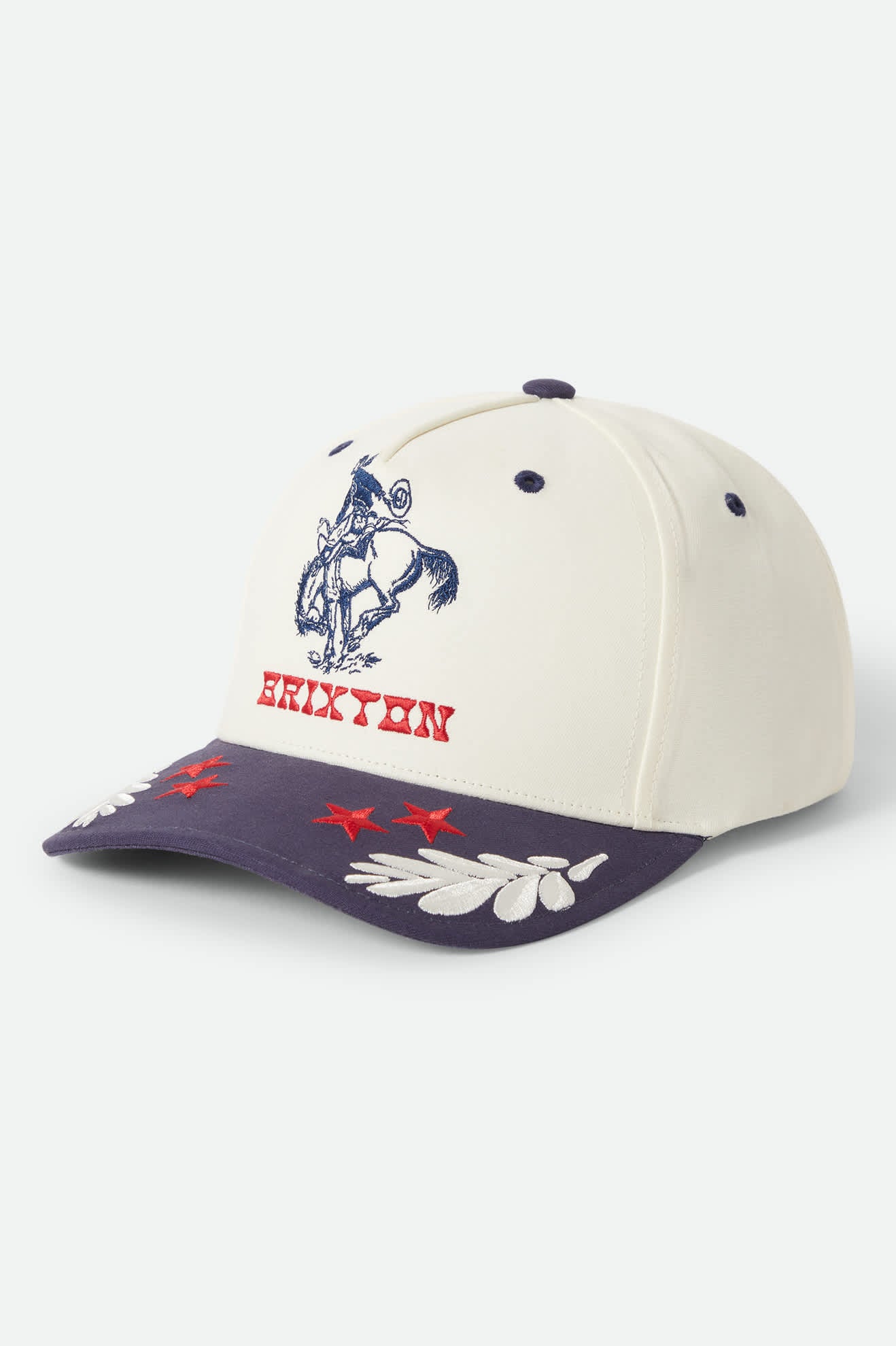Women's Rodeo Netplus Snapback in the color Off White/Navy - Front Product View