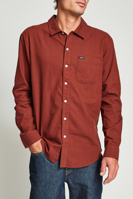 Charter Oxford L/S Woven - Chestnut