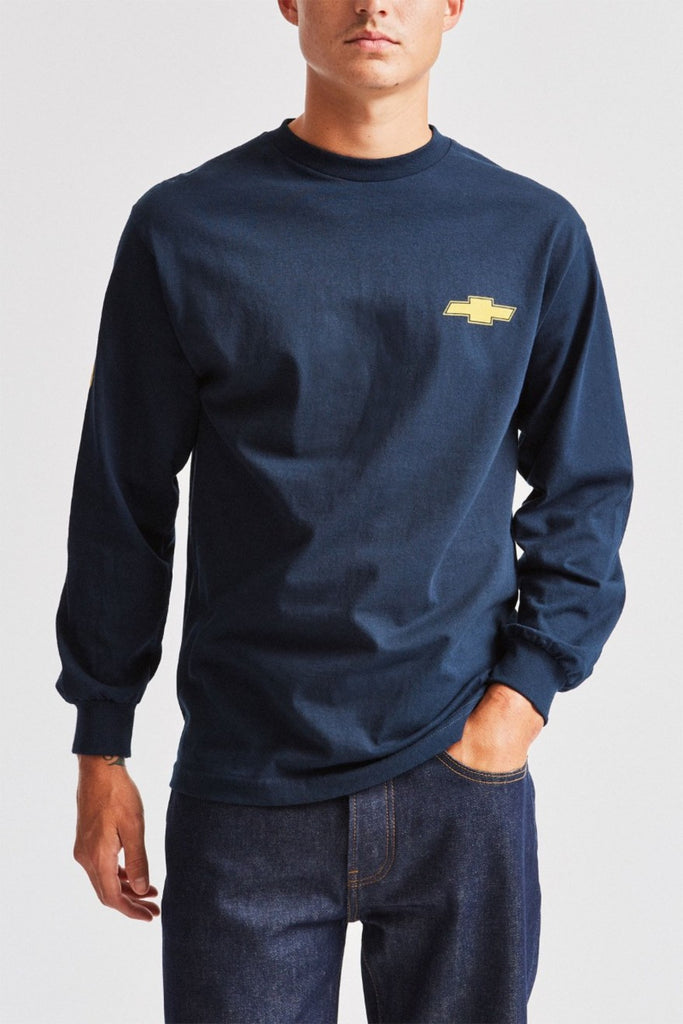 Brixton Longhand L/S Standard Tee - Deluxe Navy