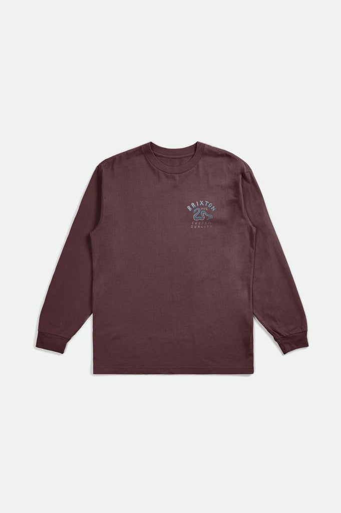 Brixton Clymer L/S Standard Tee - Mahogany