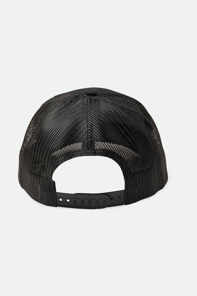 Brixton Men's Crest Netplus Trucker Hat - Black/Black | Back