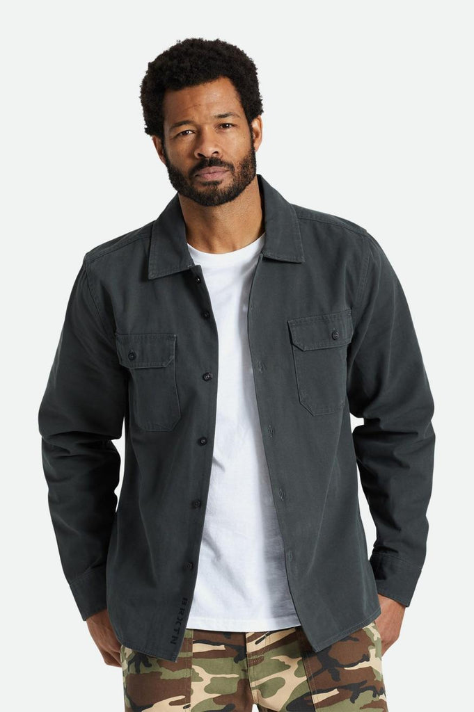 Brixton Bowery Surplus Overshirt - Washed Black