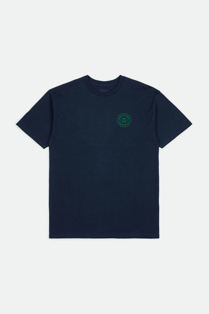 Brixton Oath S/S Standard Tee - Navy/Green