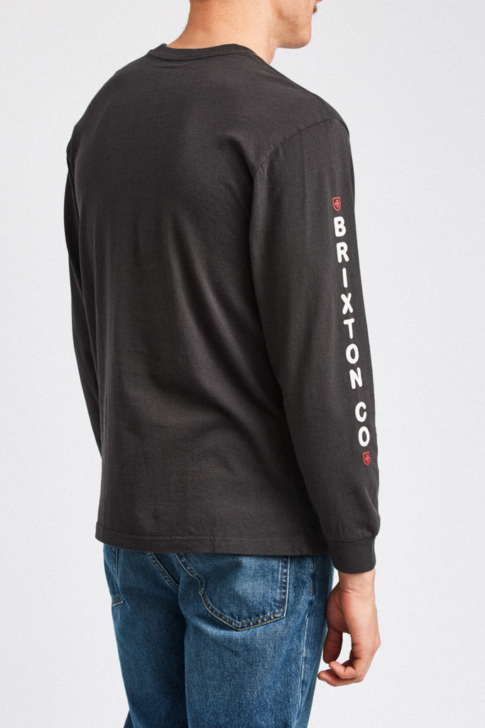 Brixton Frame L/S Standard Tee - Washed Black